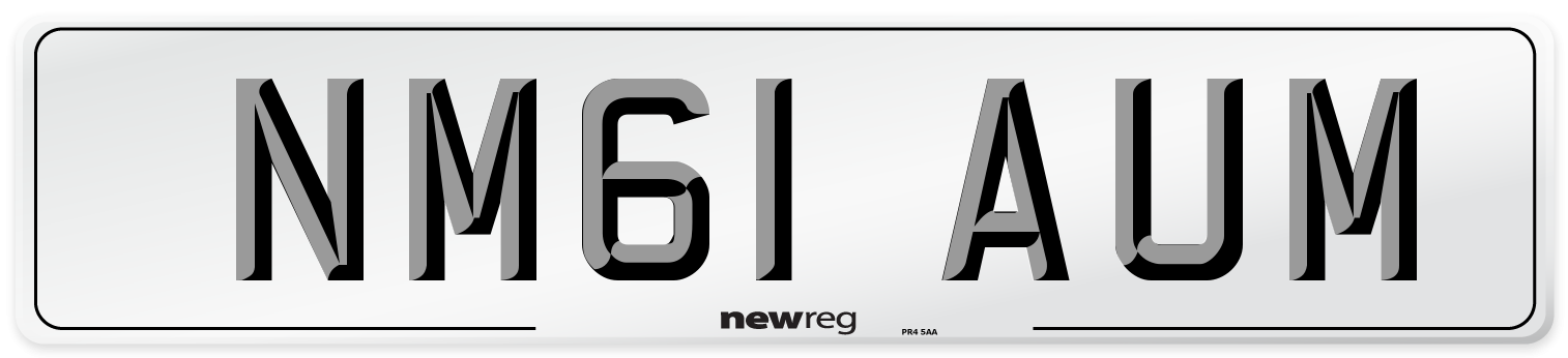 NM61 AUM Number Plate from New Reg